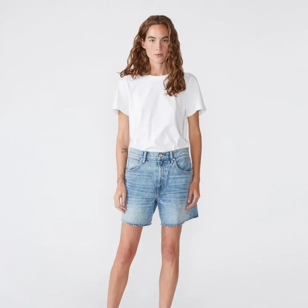 SLVRLAKE Dakota High Rise Relaxed Cut Off Denim Shorts - Picture 10 of 11